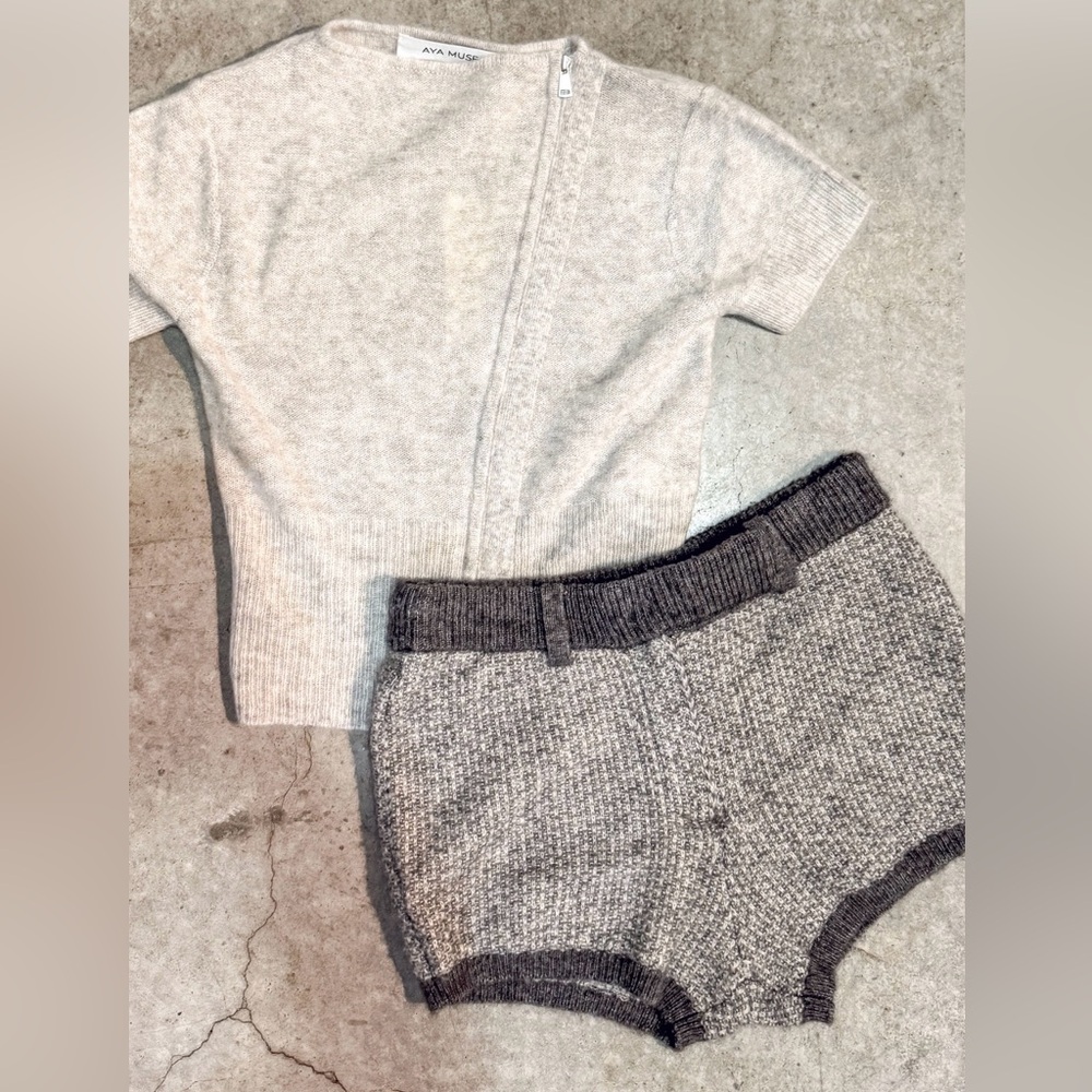 Aya Muse Knit Micro Mini Shorts NWT - Small - Picture 2 of 6